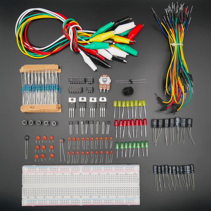 Starter kit elettronica piccolo 2 con cavi coccodrillo